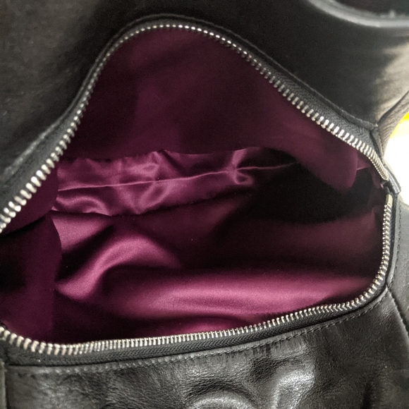 Coach Madison Op Art Black Sateen Small Phoebe Shoulder Bag - Picture 7 of 8